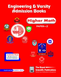 Higher Math 2nd - Engineering & Varsity Admission 2023